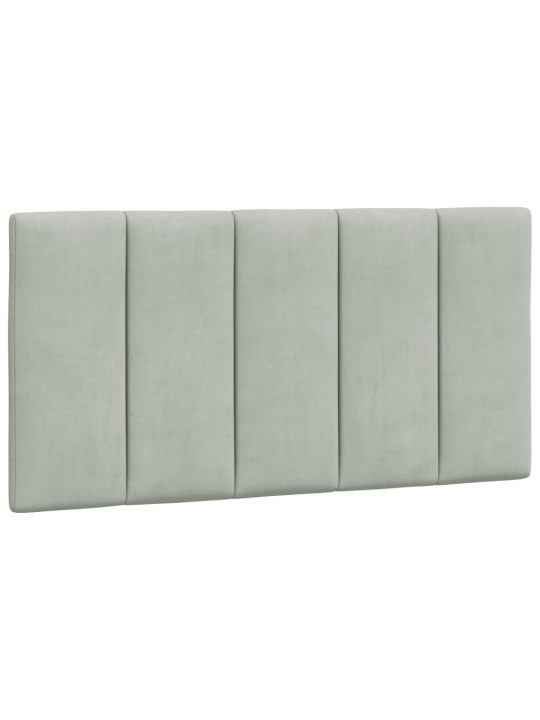 Rám postele s LED osvětlením světle šedý 100 x 200 cm samet