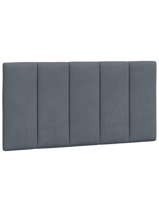 Rám postele s LED osvětlením tmavě šedý 100 x 200 cm samet