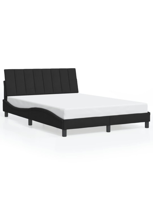 Rám postele s LED osvětlením černý 120 x 200 cm samet