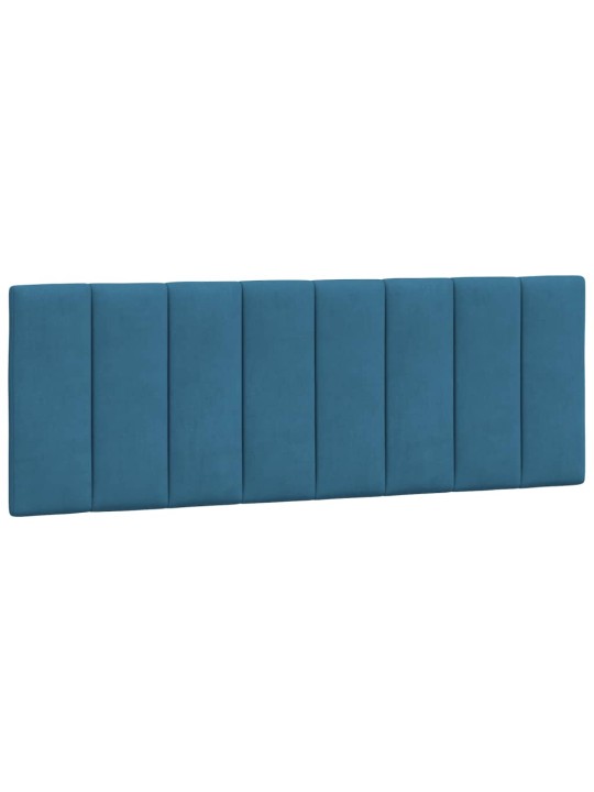 Rám postele s led osvětlením modrý 120 x 200 cm samet