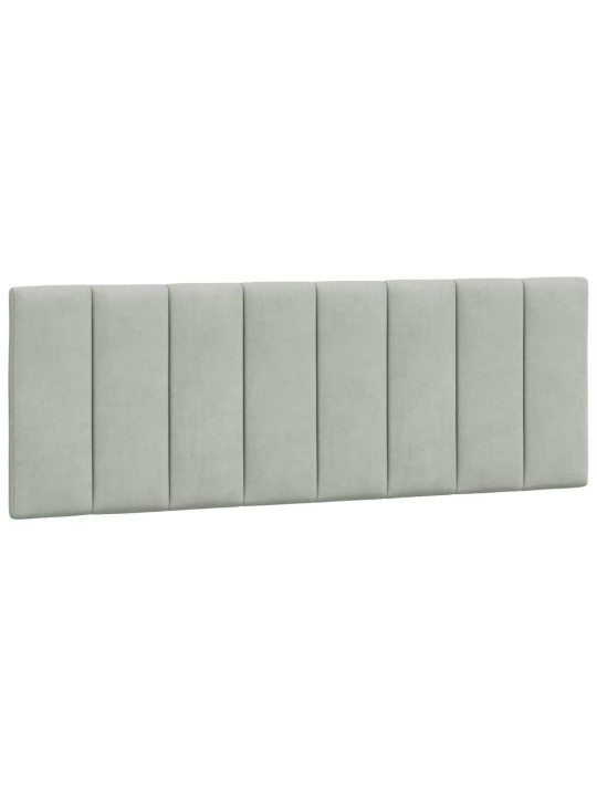 Rám postele s LED osvětlením světle šedý 140 x 190 cm samet