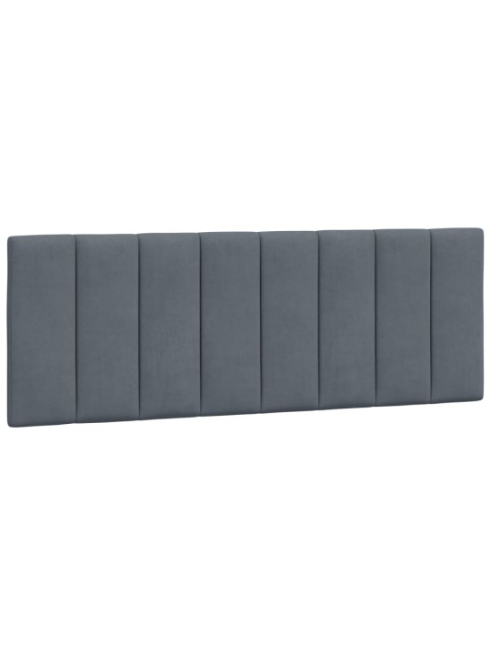 Rám postele s LED osvětlením tmavě šedý 140 x 200 cm samet