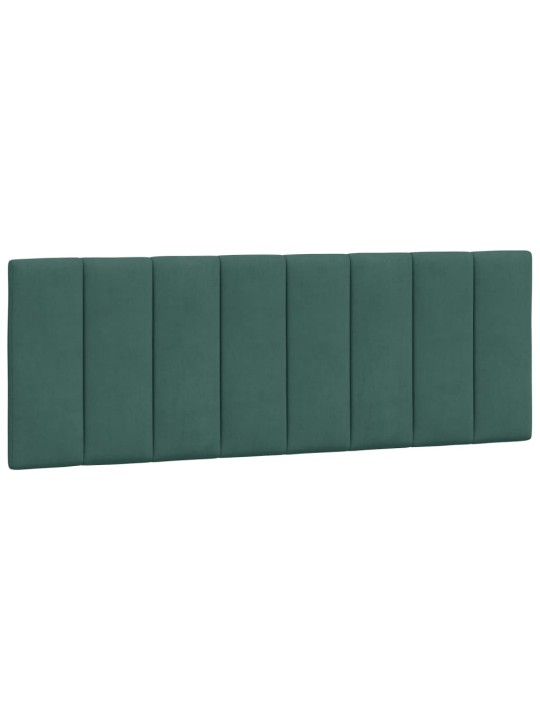 Rám postele s led osvětlením tmavě zelený 140 x 200 cm samet
