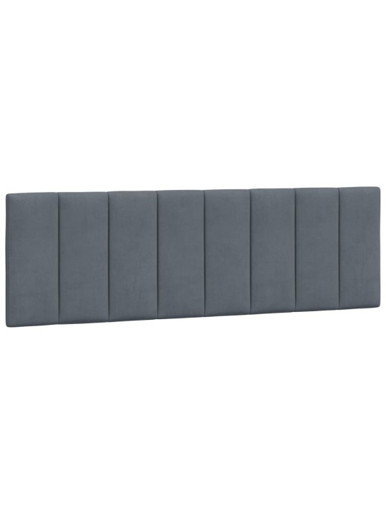Rám postele s LED osvětlením tmavě šedý 160 x 200 cm samet