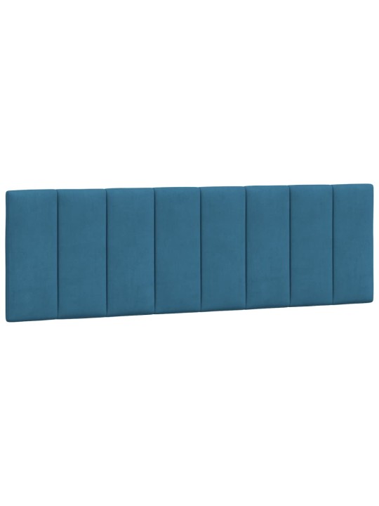 Rám postele s led osvětlením modrý 160 x 200 cm samet