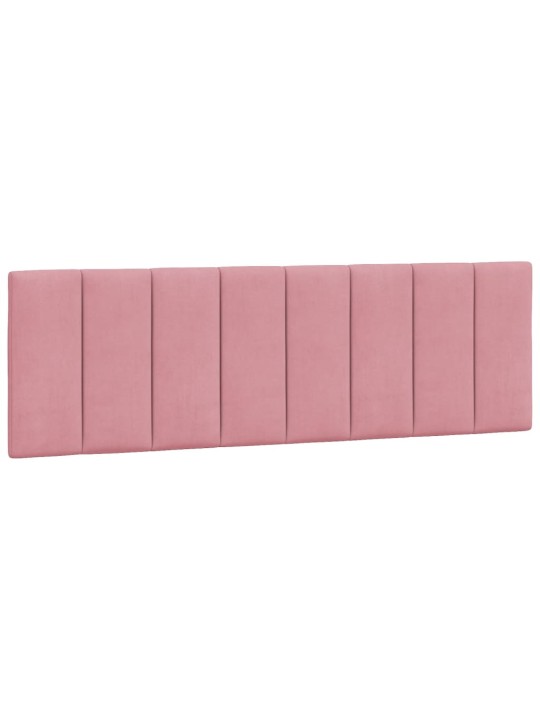 Rám postele s led osvětlením růžový 160 x 200 cm samet