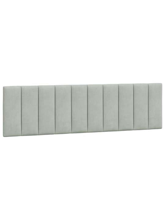 Rám postele s LED osvětlením světle šedý 180 x 200 cm samet