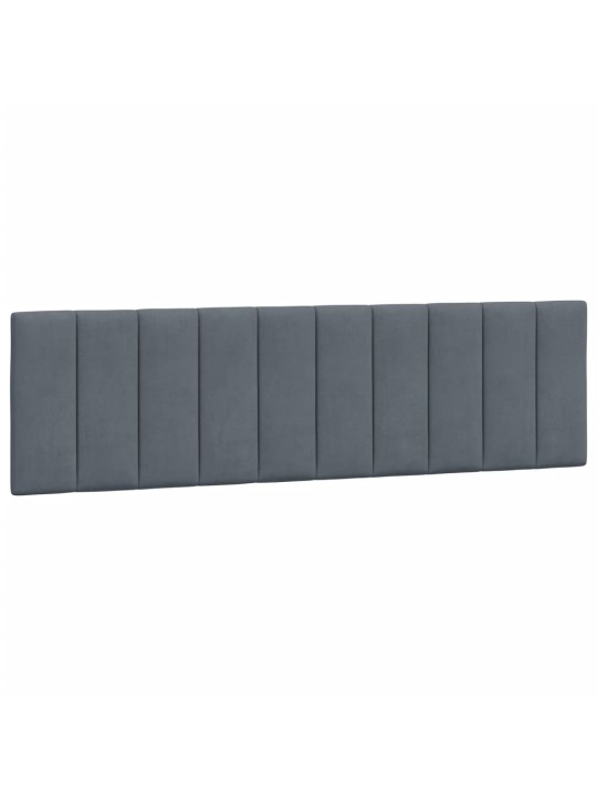 Rám postele s LED osvětlením tmavě šedý 180 x 200 cm samet