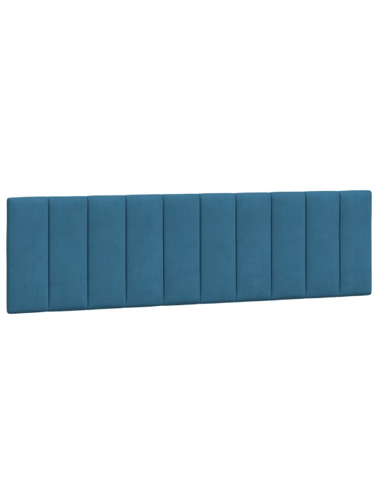 Rám postele s led osvětlením modrý 180 x 200 cm samet