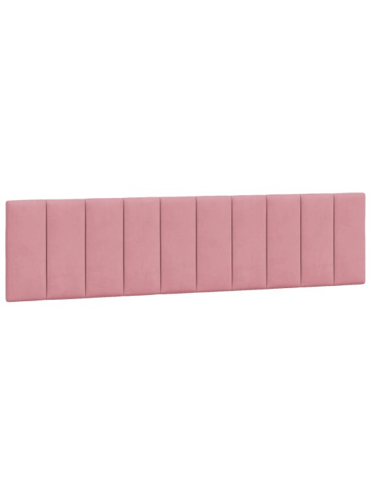 Rám postele s led osvětlením růžový 200 x 200 cm samet