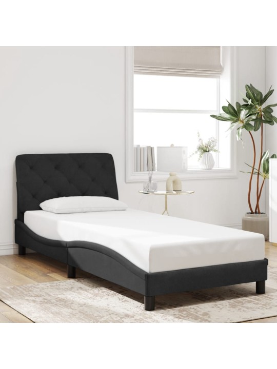Rám postele s LED osvětlením černý 80 x 200 cm samet