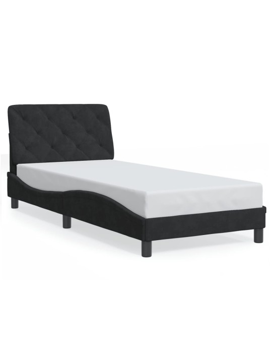 Rám postele s LED osvětlením černý 80 x 200 cm samet