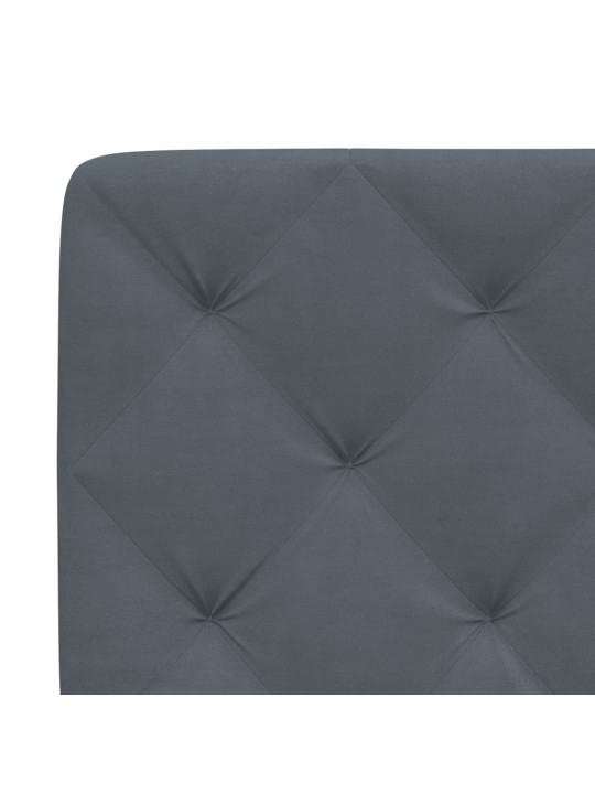 Rám postele s LED osvětlením tmavě šedý 90 x 190 cm samet