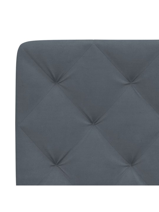 Rám postele s LED osvětlením tmavě šedý 90 x 200 cm samet