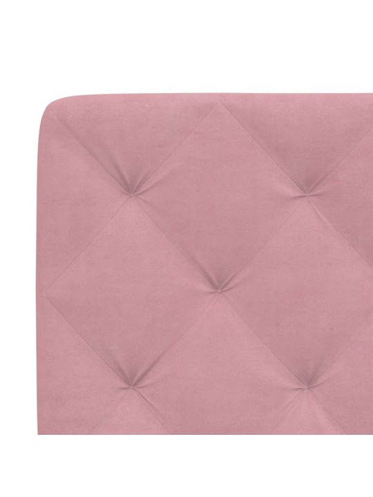 Rám postele s led osvětlením růžový 90 x 200 cm samet