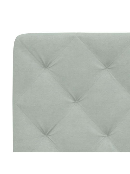 Rám postele s LED osvětlením světle šedý 120 x 200 cm samet