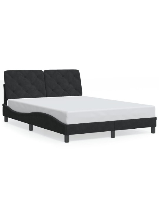 Rám postele s LED osvětlením černý 120 x 200 cm samet
