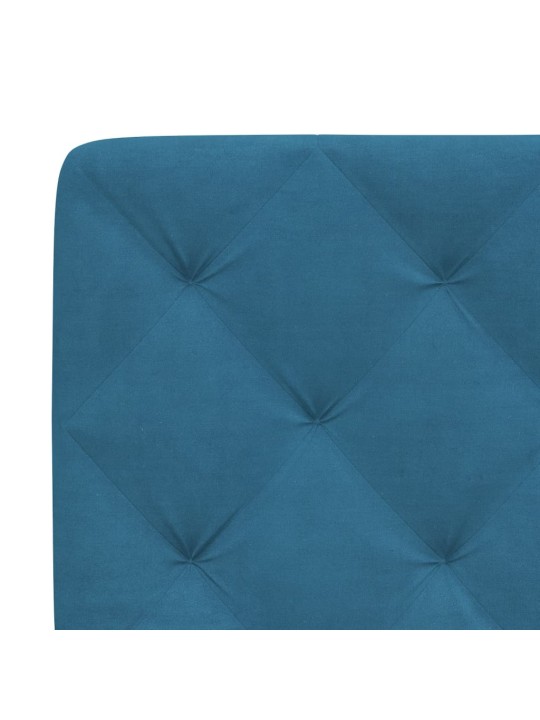 Rám postele s led osvětlením modrý 160 x 200 cm samet