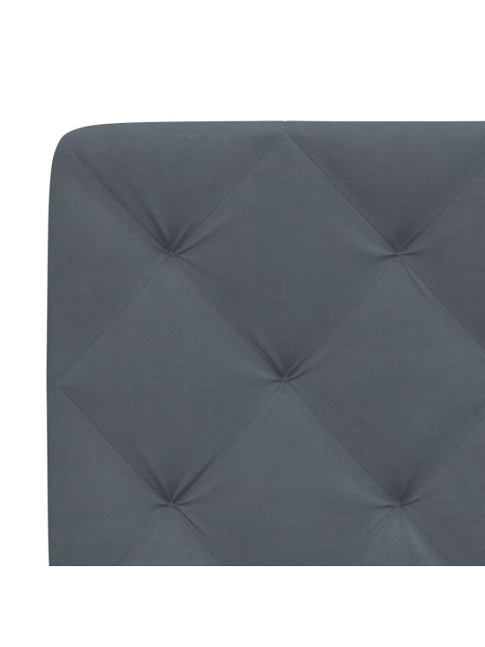 Rám postele s LED osvětlením tmavě šedý 180 x 200 cm samet