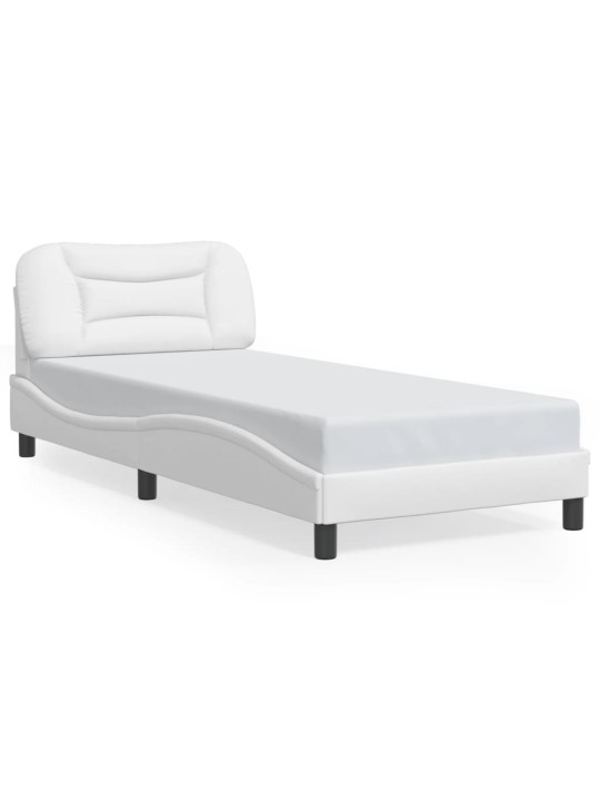 Rám postele s led osvětlením bílý 80 x 200 cm umělá kůže