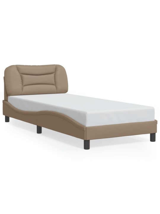 Rám postele s led osvětlením cappuccino 80 x 200 cm umělá kůže