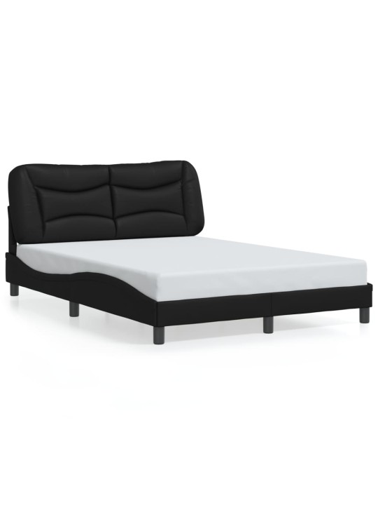 Rám postele s LED osvětlením černý 120 x 200 cm umělá kůže