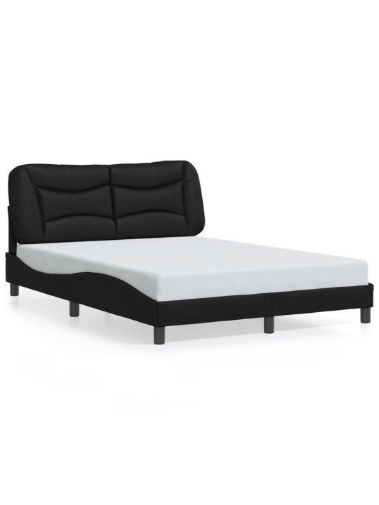 Rám postele s LED osvětlením černý 140 x 190 cm umělá kůže