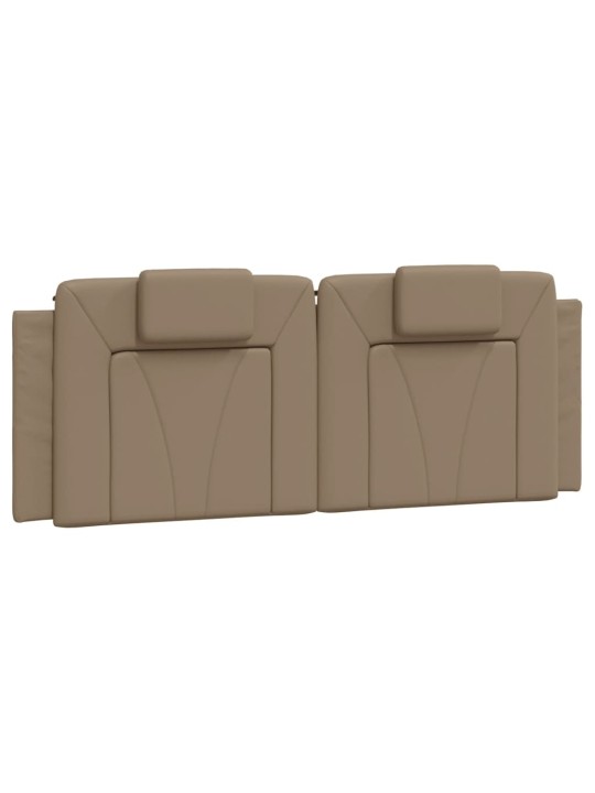 Rám postele s led osvětlením cappuccino 140 x 190 cm umělá kůže