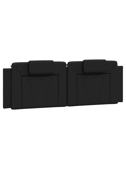 Rám postele s led osvětlením černý 160 x 200 cm umělá kůže