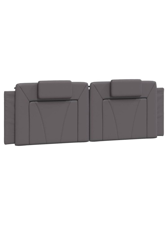 Rám postele s led osvětlením šedý 160 x 200 cm umělá kůže