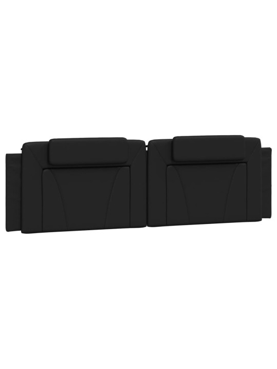 Rám postele s led osvětlením černý 180 x 200 cm umělá kůže