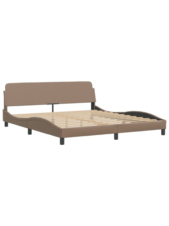 Rám postele s led osvětlením cappuccino 180x200 cm umělá kůže