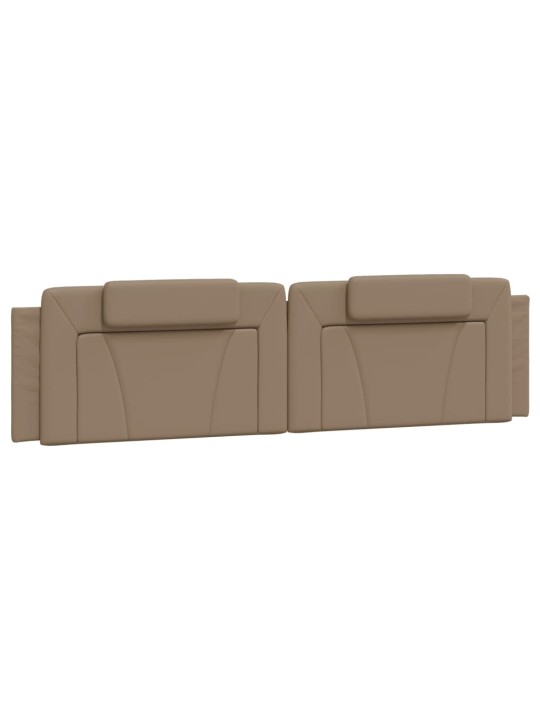 Rám postele s led osvětlením cappuccino 200 x 200 cm umělá kůže