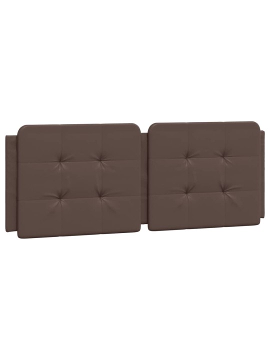 Rám postele s led osvětlením hnědý 120 x 200 cm umělá kůže