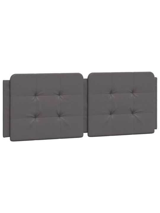 Rám postele s led osvětlením šedý 120 x 200 cm umělá kůže