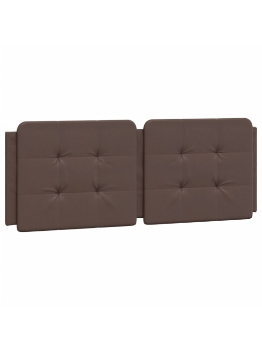 Rám postele s led osvětlením hnědý 140 x 200 cm umělá kůže
