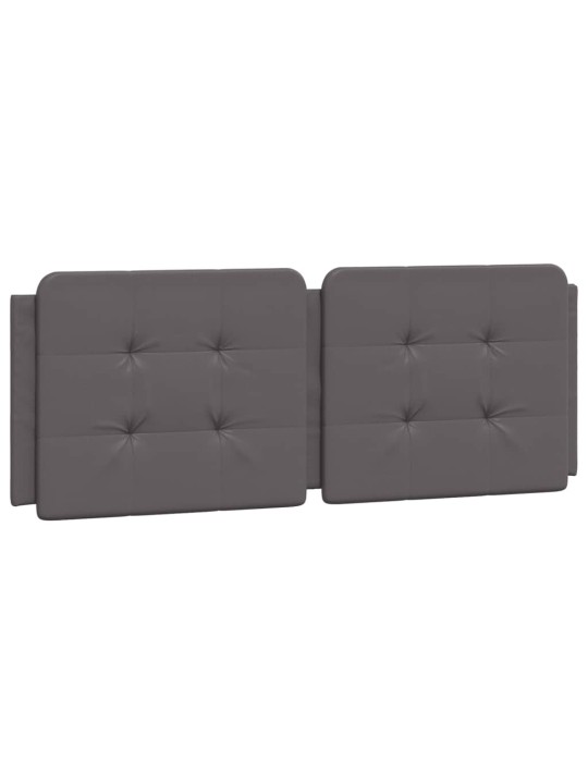 Rám postele s led osvětlením šedý 140 x 200 cm umělá kůže