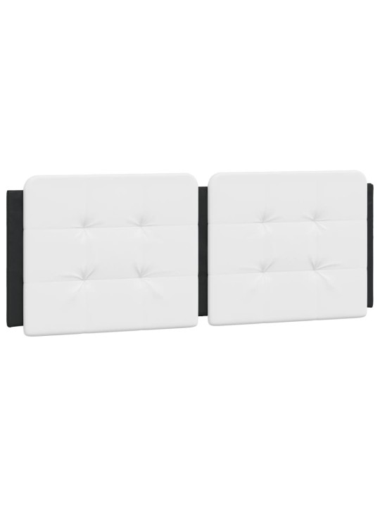 Rám postele s LED osvětlením černý a bílý 140x200 cm umělá kůže