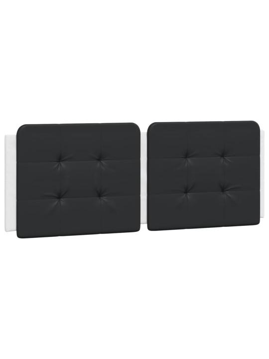 Rám postele s led osvětlením bílý a černý 140x200 cm umělá kůže