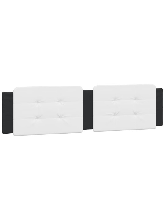 Rám postele s led osvětlením černý a bílý 160x200 cm umělá kůže