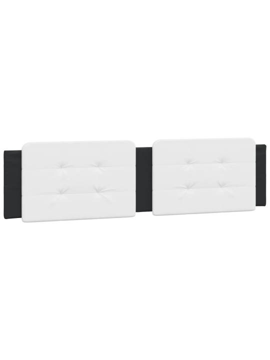 Rám postele s led osvětlením bílý a černý 160x200 cm umělá kůže