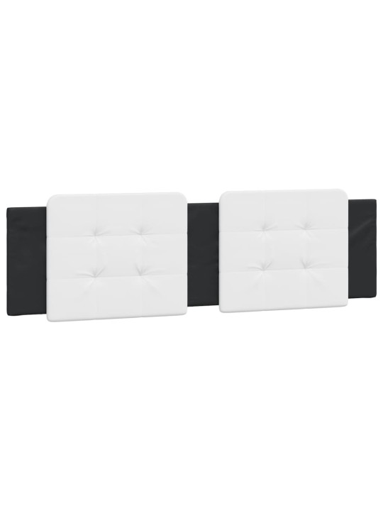 Rám postele s LED osvětlením černý a bílý 180x200 cm umělá kůže