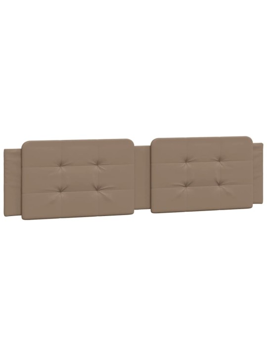 Rám postele s led osvětlením cappuccino 200 x 200 cm umělá kůže