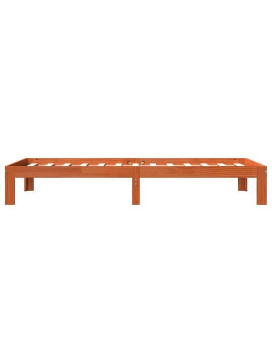 Postel bez matrace voskově hnědá 75 x 190 cm masivní borovice