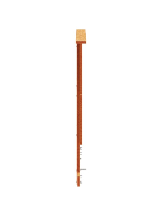 Čelo postele voskově hnědé 120 cm masivní borové dřevo