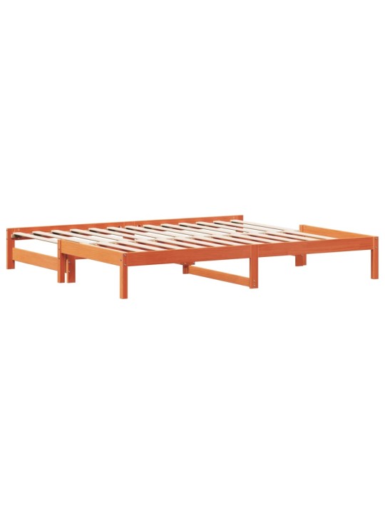 Válenda s přistýlkou voskově hnědá 90 x 200 cm masivní borovice