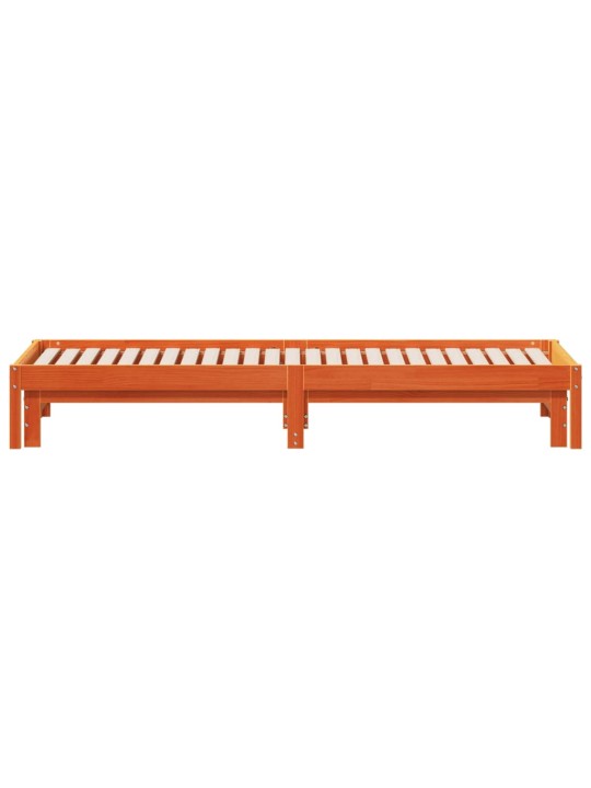 Válenda s přistýlkou voskově hnědá 90 x 200 cm masivní borovice