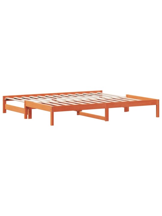 Válenda s přistýlkou voskově hnědá 80 x 200 cm masivní borovice
