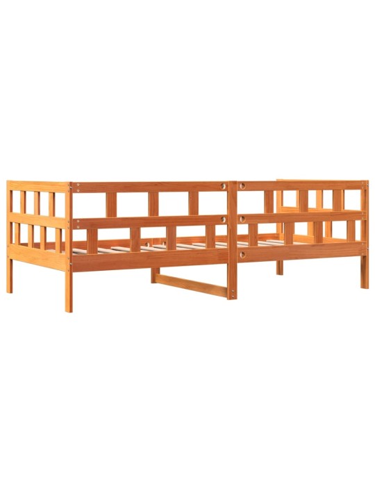 Válenda bez matrace voskově hnědá 90 x 200 cm masivní borovice