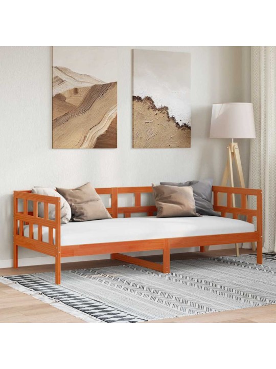 Válenda bez matrace voskově hnědá 90 x 190 cm masivní borovice